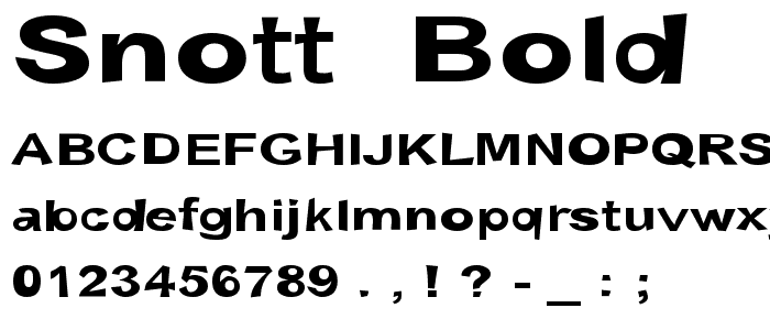 Snott  Bold font